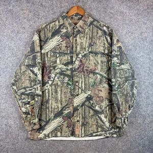 RedHead Silent Hide Mossy Oak Camo Shirt Mens XL Tall Heavy Hunting Button Up